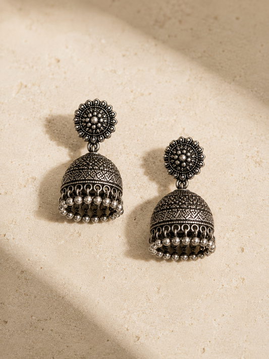 Zariya Oxidised Jhumka Set